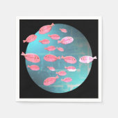 Fish Art Cocktail Napkin Serviette (Vorderseite)