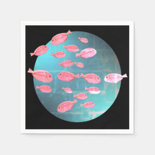 Fish Art Cocktail Napkin Serviette