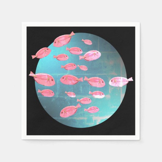 Fish Art Cocktail Napkin Serviette (Vorderseite)
