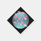 Fish Art Cocktail Napkin Serviette (Ecke)