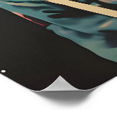 Fish Astronaut Poster, Fish Retro Print, Fish Poster (Ecke)