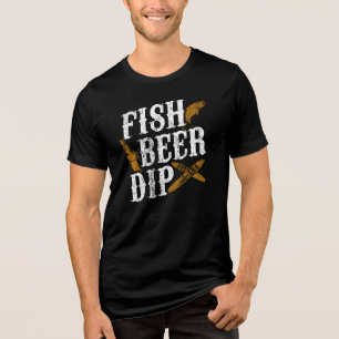 Fish Beer Dip Funny Habit Novelty Geschenk Tri-Blend Shirt