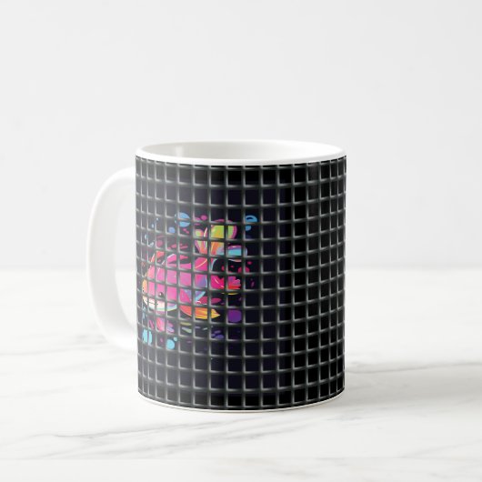 Fish Behind Net Illustration Kaffeetasse (Vorderseite Links)