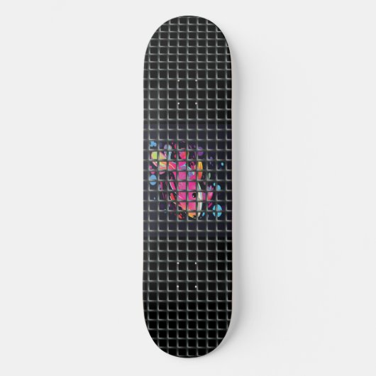 Fish Behind Net Illustration Skateboard (Vorderseite)