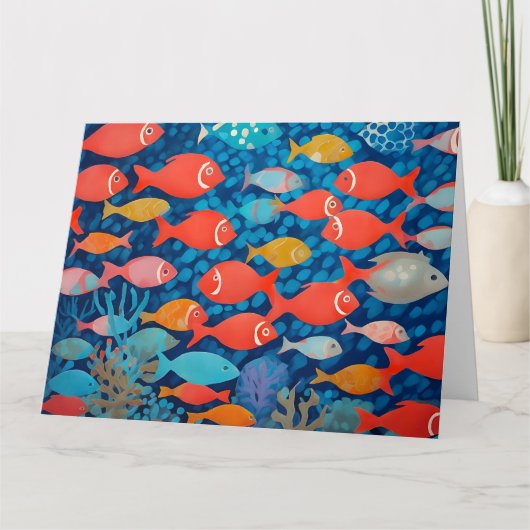 Fish Big Fish Grußkarte Karte (Vorderseite)