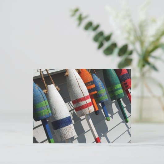 Fish Bouy Postcard Postkarte (Stehend Vorderseite)