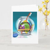 Fish Bowl Karte (Gelbe Blume)