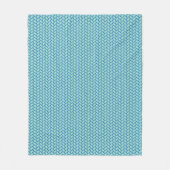 Fish Braid Aqua Blue Fleece Blanket (Vorderseite)