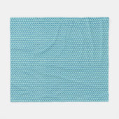 Fish Braid Aqua Blue Fleece Blanket (Vorderseite (Horizontal))