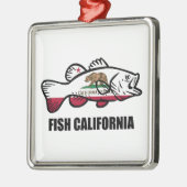 Fish California Bass Ornament Aus Metall (Links)