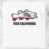 Fish California Bass Rechteckiger Aufkleber (Tasche)