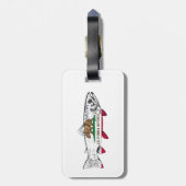 Fish California Trout Gepäckanhänger (Rückseite vertikal)