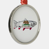 Fish California Trout Ornament Aus Metall (Rechts)