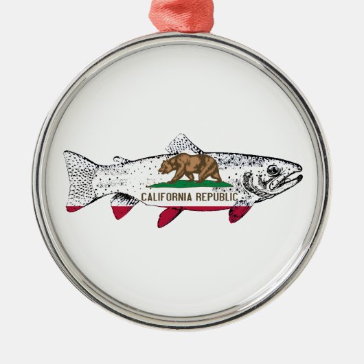 Fish California Trout Ornament Aus Metall (Vorne)