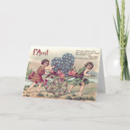 Fish Cart Forget-Me-Not Roses Karte