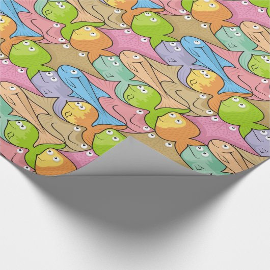 Fish Cartoon Geschenkpapier (Ecke)