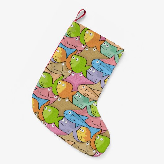 Fish Cartoon Kleiner Weihnachtsstrumpf (Vorderansicht (hängend))