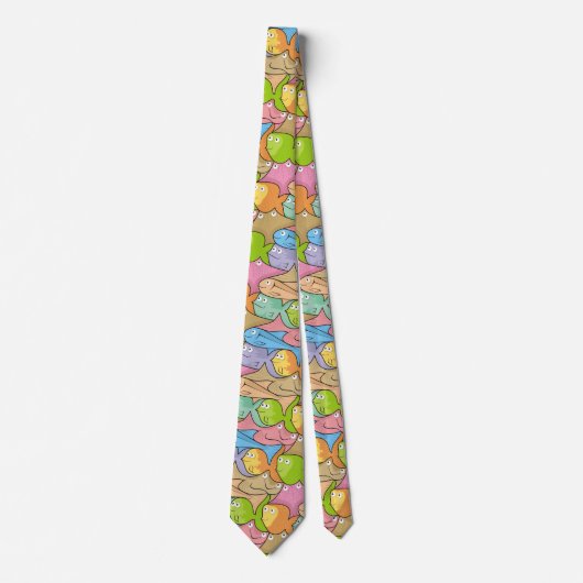 Fish Cartoon Krawatte (Vorderseite)