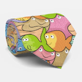 Fish Cartoon Krawatte (Gerollt)