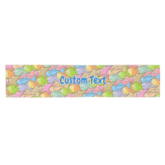 Fish Cartoon kurz Table Runner Kurzer Tischläufer (Horizontal)