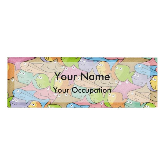 Fish Cartoon Namenschild (Vorderseite)