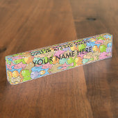 Fish Cartoon Namensplakette (Seite)