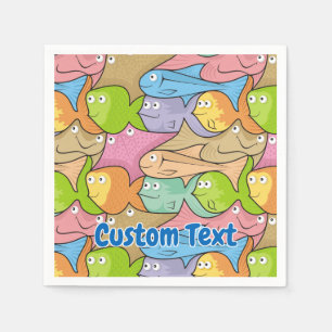 Fish Cartoon Papier Servietten