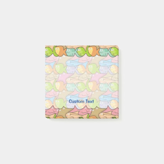 Fish Cartoon Post-it Klebezettel (Vorderseite)