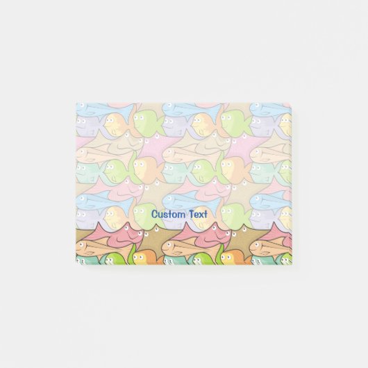 Fish Cartoon Post-it Klebezettel (Vorderseite)