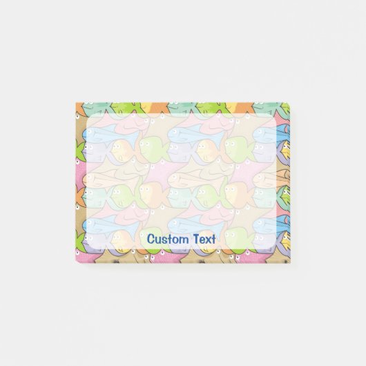 Fish Cartoon Post-it Klebezettel (Vorderseite)