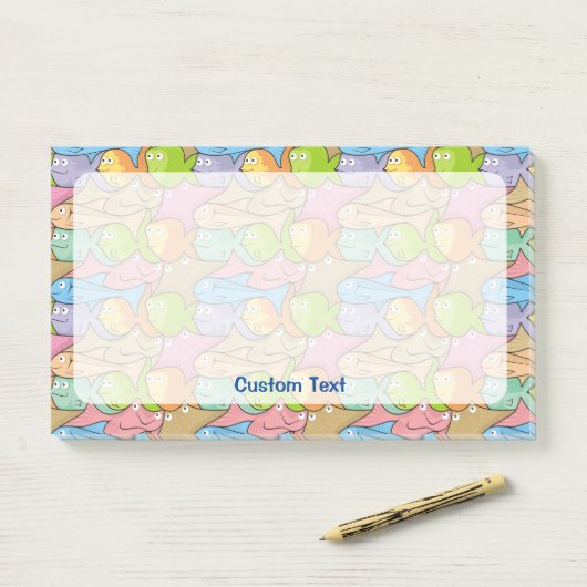 Fish Cartoon Post-it Klebezettel (Auf Schreibtisch)