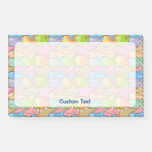 Fish Cartoon Post-it Klebezettel (Vorderseite)