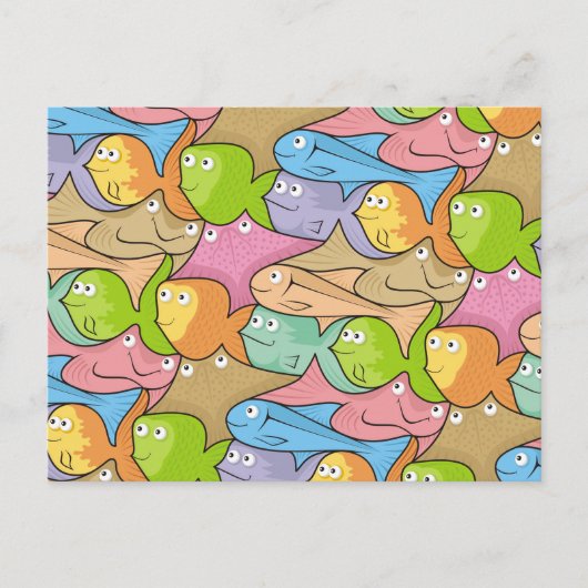 Fish Cartoon Postkarte (Vorderseite)