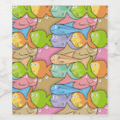 Fish Cartoon Weinetikett (Einzelnes Label)