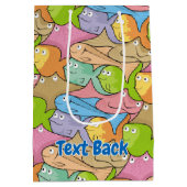 Fish Cartoons medium gift bag Mittlere Geschenktüte (Rückseite)
