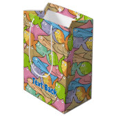 Fish Cartoons medium gift bag Mittlere Geschenktüte (Rückseite Schrägansicht)