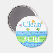 Fish Clean Dirty Geschirrspüler Magnet (Vorderseite/Rückseite)