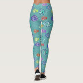 Fish clip art pattern leggings (Rückseite)