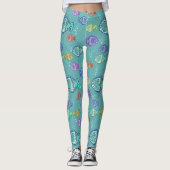 Fish clip art pattern leggings (Vorderseite)