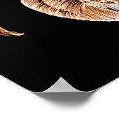 Fish coastal nautical watercolor beach black poster (Ecke)