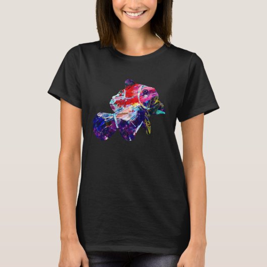 Fish Colorful Fish Face abstract Painting Fish T-Shirt (Vorderseite)