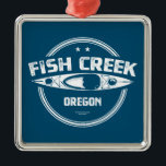 Fish Creek Oregon Kayak Ornament Aus Metall<br><div class="desc">Die Fisch-Creek liegt am Western der Cascade Range im Nordwesten von Oregon und verbindet sich mit dem Clackamas.</div>