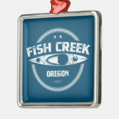 Fish Creek Oregon Kayak Ornament Aus Metall (Links)