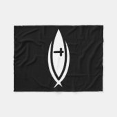 Fish Cross Jesus Christian Prayers Mens Womens  Fleecedecke (Vorderseite (Horizontal))