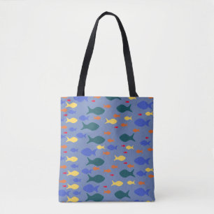 Fish Custom All-Over-Print Tote Bag Tasche