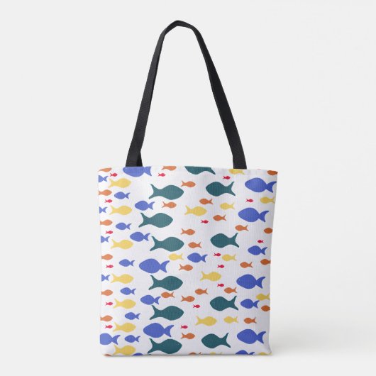 Fish Custom All-Over-Print Tote Bag Tasche (Rückseite)