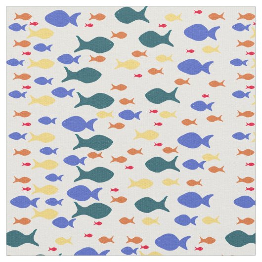 Fish Custom Combed Cotton Fabric (56" Breite) Stoff (Nahaufnahme)