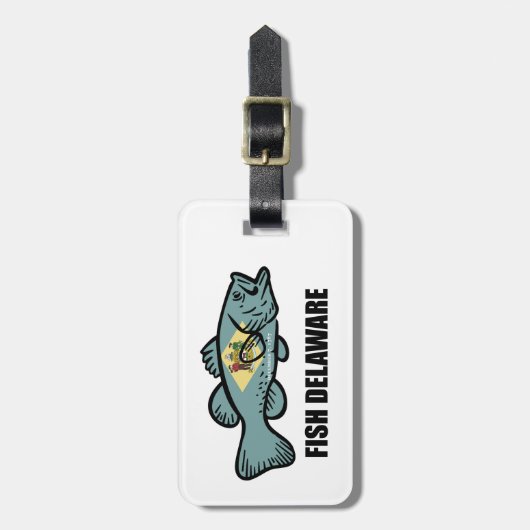 Fish Delaware Gepäckanhänger (Vorderseite vertikal)