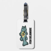 Fish Delaware Gepäckanhänger (Rückseite vertikal)