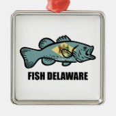 Fish Delaware Ornament Aus Metall (Vorne)